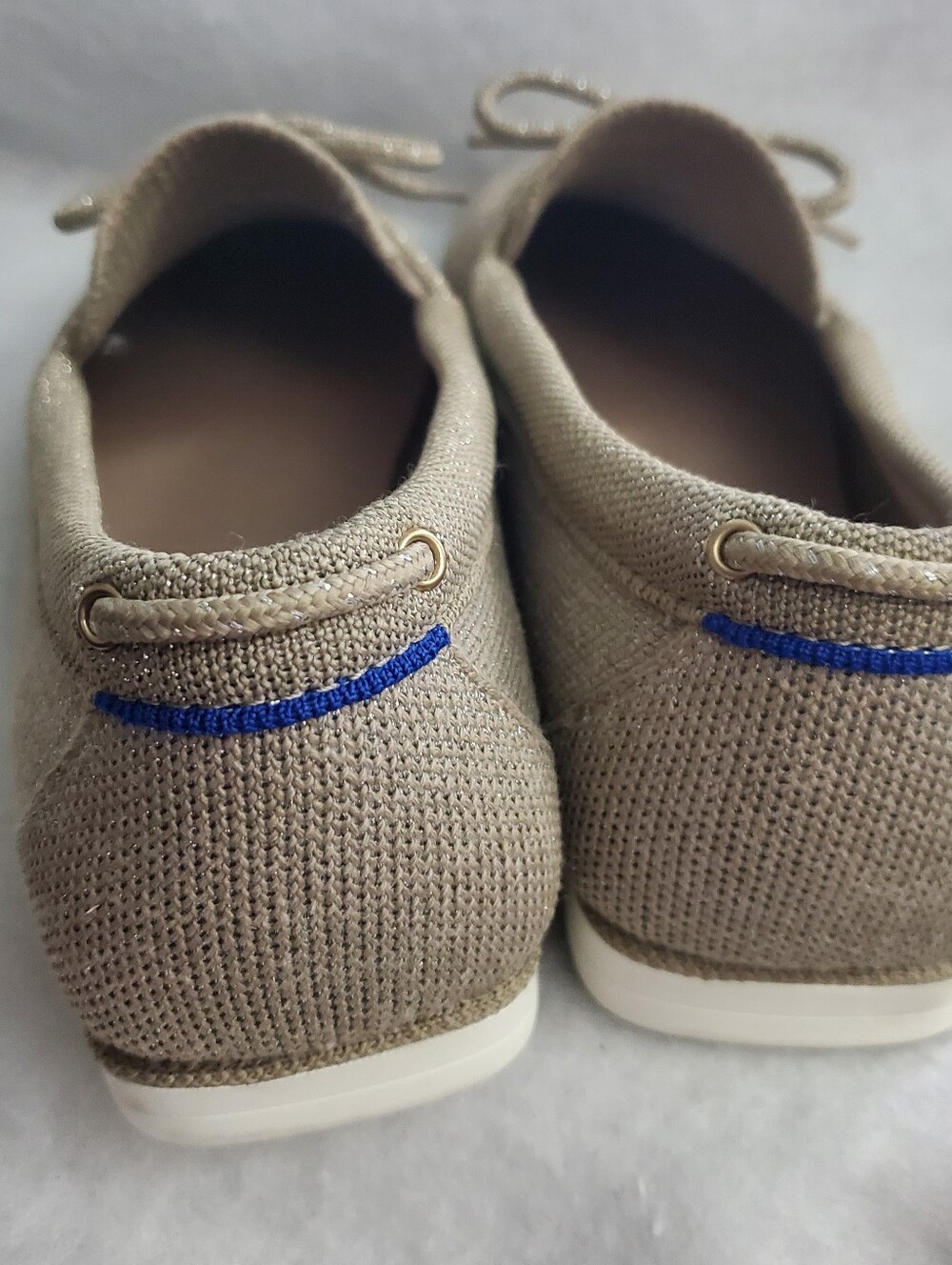 Rothy's The Boat Shoes In Shimmery Sand Slip On - Picture 4 of 15